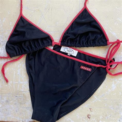 prada black bikini